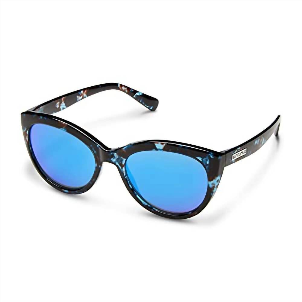 NEW SUNCLOUD unisex - cityscape polarized sunglasses in blue tortoise blue mirro